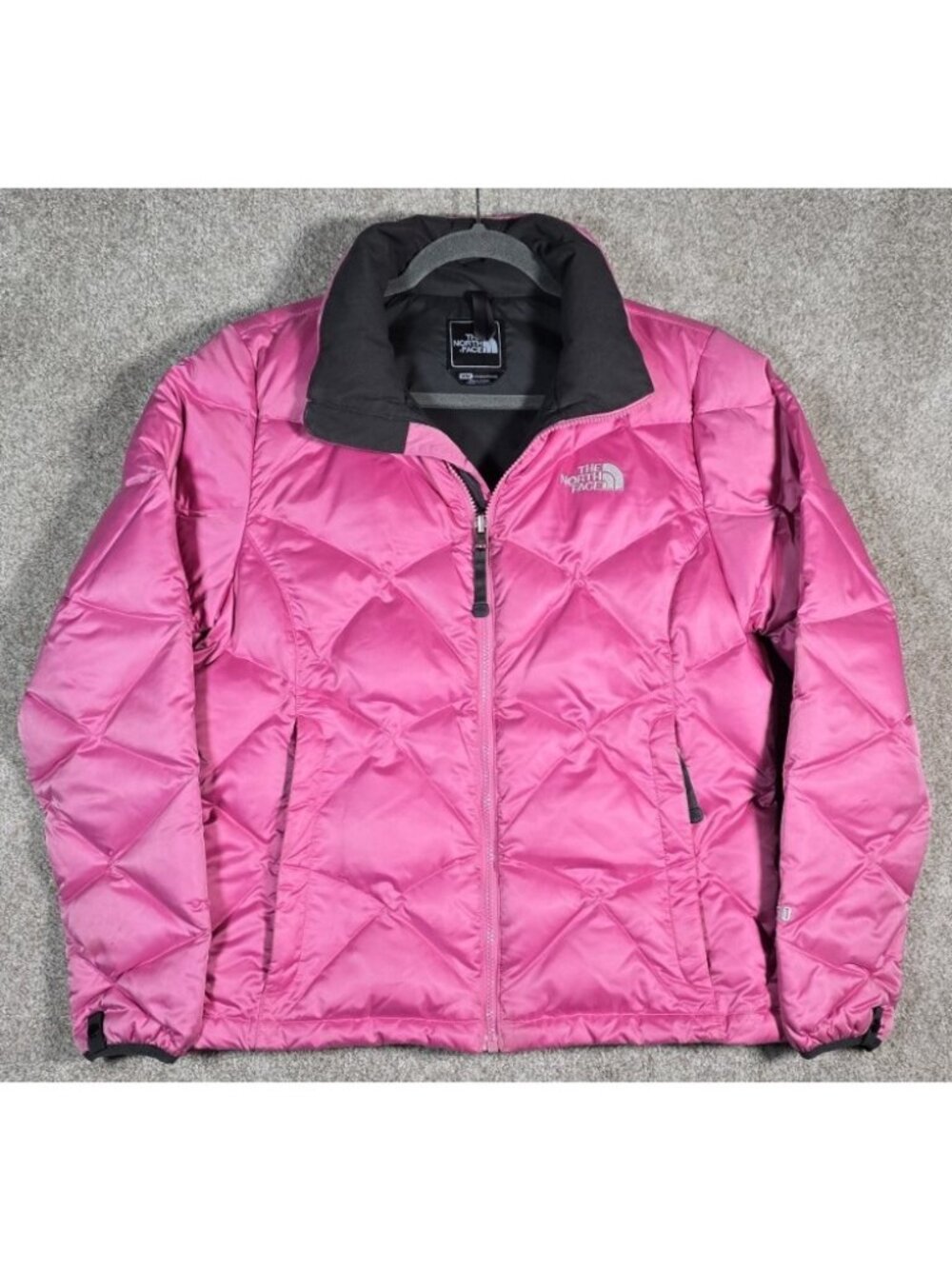 The North Face Pink 550 Down Insulated Ski Winter Puffer Zip Jacket Coat Women M